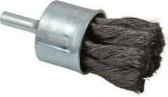 Weiler - 1-1/8" Brush Diam, Knotted, End Brush - 1/4" Diam Shank, 20,000 Max RPM - All Tool & Supply