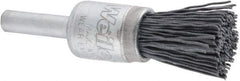 Weiler - 320 Grit, 1/2" Brush Diam, Crimped, End Brush - Extra Fine Grade, 1/4" Diam Shank, 10,000 Max RPM - All Tool & Supply