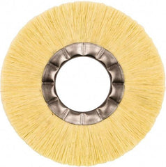 Weiler - 6" OD, 2" Arbor Hole, Natural Fiber Wheel Brush - 5/8" Face Width, 1-1/2" Trim Length, 6,000 RPM - All Tool & Supply