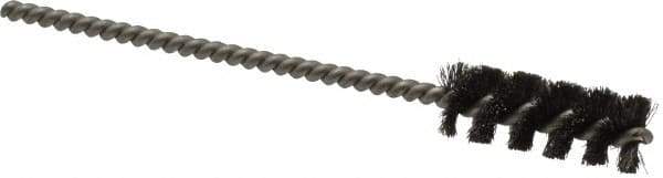 Weiler - 1" Long x 3/8" Diam Steel Tube Brush - Single Spiral, 3-1/2" OAL, 0.004" Wire Diam, 1/8" Shank Diam - All Tool & Supply