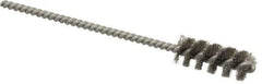 Weiler - 3/8" Diam Helical Stainless Steel Tube Brush - 0.004" Filament Diam, 1" Brush Length, 3-1/2" OAL, 1/8" Diam Stainless Steel Shank - All Tool & Supply