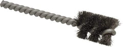 Weiler - 3/4" Diam Helical Stainless Steel Tube Brush - 0.006" Filament Diam, 1" Brush Length, 3-1/2" OAL, 7/32" Diam Stainless Steel Shank - All Tool & Supply