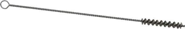 Weiler - 1-1/2" Long x 1/4" Diam Steel Hand Tube Brush - Single Spiral, 7" OAL, 0.003" Wire Diam, 3/32" Shank Diam - All Tool & Supply