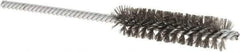 Weiler - 1/2" Diam Helical Steel Tube Brush - Double Spiral, 0.004" Filament Diam, 2" Brush Length, 5" OAL, 5/32" Diam Shank - All Tool & Supply