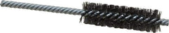 Weiler - 3/4" Diam Helical Steel Tube Brush - Double Spiral, 0.006" Filament Diam, 2-1/2" Brush Length, 5-1/2" OAL, 1/4" Diam Shank - All Tool & Supply