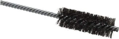 Weiler - 7/8" Diam Helical Steel Tube Brush - Double Spiral, 0.006" Filament Diam, 2-1/2" Brush Length, 5-1/2" OAL, 1/4" Diam Shank - All Tool & Supply