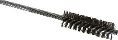 Weiler - 5/8" Diam Helical Stainless Steel Tube Brush - Double Spiral, 0.008" Filament Diam, 2" Brush Length, 5" OAL, 7/32" Diam Shank - All Tool & Supply