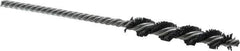 Weiler - 3/8" Diam Helical Nylon Tube Brush - Single Spiral, 0.022" Filament Diam, 2" Brush Length, 5" OAL, 5/32" Diam Shank - All Tool & Supply