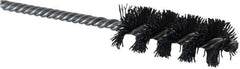 Weiler - 1" Diam Helical Nylon Tube Brush - Single Spiral, 0.022" Filament Diam, 2-1/2" Brush Length, 5-1/2" OAL, 1/4" Diam Shank - All Tool & Supply