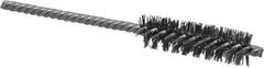 Weiler - 5/8" Diam Helical Steel Tube Brush - Double Spiral, 0.0104" Filament Diam, 2" Brush Length, 5-1/2" OAL, 7/32" Diam Shank - All Tool & Supply