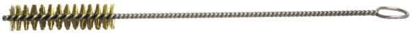 Weiler - 1" Long x 1/8" Diam Stainless Steel Hand Tube Brush - Single Spiral, 6" OAL, 0.003" Wire Diam, 3/32" Shank Diam - All Tool & Supply