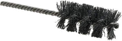 Weiler - 1-1/4" Diam Helical Nylon Tube Brush - Single Spiral, 0.022" Filament Diam, 2-1/2" Brush Length, 5-1/2" OAL, 1/4" Diam Shank - All Tool & Supply