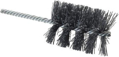 Weiler - 2" Diam Helical Nylon Tube Brush - Single Spiral, 0.022" Filament Diam, 2-1/2" Brush Length, 5-1/2" OAL, 1/4" Diam Shank - All Tool & Supply