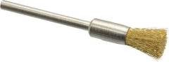 Weiler - 1/4" Brush Diam, Crimped, End Brush - 1/8" Diam Shank, 37,000 Max RPM - All Tool & Supply