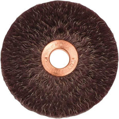 Weiler - 3" OD, 1/2" Arbor Hole, Crimped Steel Wheel Brush - 1/4" Face Width, 1" Trim Length, 0.014" Filament Diam, 20,000 RPM - All Tool & Supply