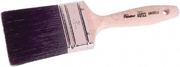 Weiler - 3" Flat Hog Wall Brush - 3-1/4" Bristle Length, 10" Wood Beavertail Handle - All Tool & Supply