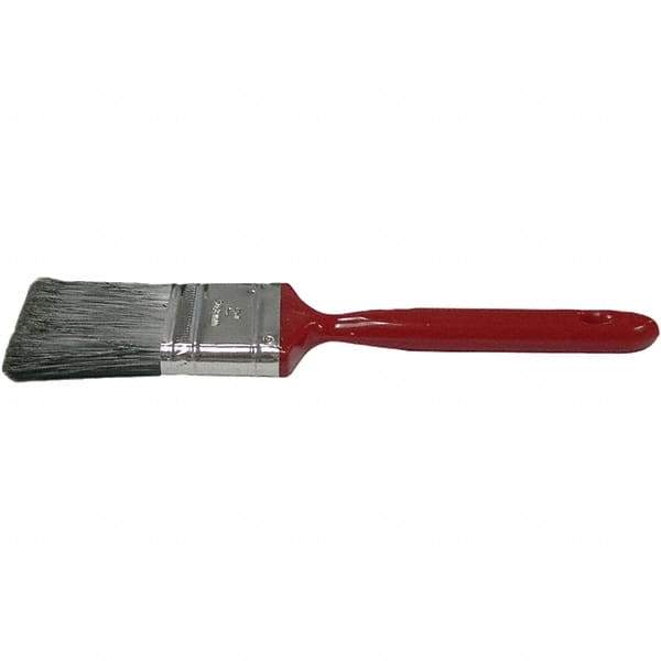 Weiler - 2" Flat Polyester Varnish Brush - 2" Bristle Length, 6-1/2" Metal Handle - All Tool & Supply