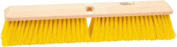 Weiler - 18" General Purpose Polypropylene Push Broom - 3" Bristle Length, Foam Block, Threaded Handle Connection, Handle Sold Separately - All Tool & Supply