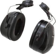 3M - Hard Hat Cap Mounted Black PVC Cushion Earmuffs - 25 NRR Rating - All Tool & Supply