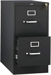 Hon - 26" Wide x 29" High x 26-1/2" Deep, 2 Drawer Vertical File with Lock - Steel, Black - All Tool & Supply