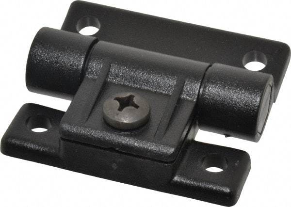 Value Collection - 2-1/2" Long x 2-17/64" Wide x 49/64" Thick, Adjustable Friction Hinge - Black Acetal Leaves with Polycarbonate Pin & 303 Stainless Steel Nut & Screw, Black Finish - All Tool & Supply