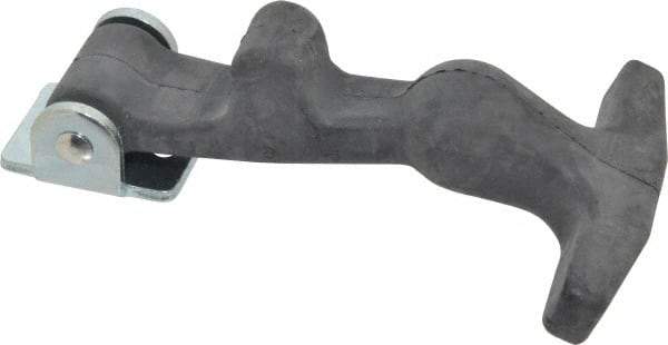 Value Collection - 5-7/8" Long x 3-1/8" Wide x 1-1/4" High, Draw Latch - EPDM Rubber Handle, 1010 Steel Keeper & Bracket, Aluminum Rivet, with Black Finish - All Tool & Supply