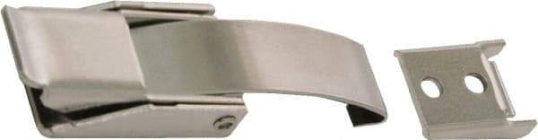 Made in USA - 3.3" Long x 7/8" Wide x 9/16" High, Draw Latch - Stainless Steel, with Passivate Finish - All Tool & Supply