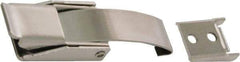 Made in USA - 3.3" Long x 7/8" Wide x 9/16" High, Draw Latch - Stainless Steel, with Passivate Finish - All Tool & Supply