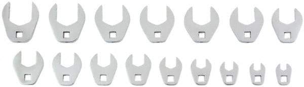 Proto - 16 Piece 3/8" Drive Open End Crowfoot Wrench Set - 9, 10, 11, 12, 13, 14, 15, 16, 17, 18, 19, 20, 21, 22, 23 & 24mm - All Tool & Supply