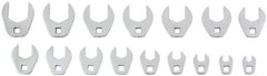 Proto - 16 Piece 3/8" Drive Open End Crowfoot Wrench Set - 9, 10, 11, 12, 13, 14, 15, 16, 17, 18, 19, 20, 21, 22, 23 & 24mm - All Tool & Supply