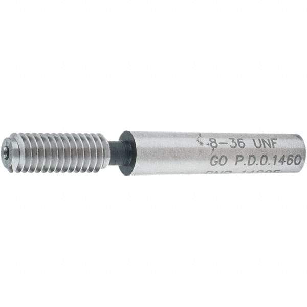 SPI - #8-36, Class 2B, 3B, Single End Plug Thread Go Gage - Steel, Size 0 Handle Not Included - All Tool & Supply