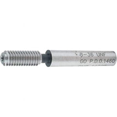 SPI - #8-36, Class 2B, 3B, Single End Plug Thread Go Gage - Steel, Size 0 Handle Not Included - All Tool & Supply