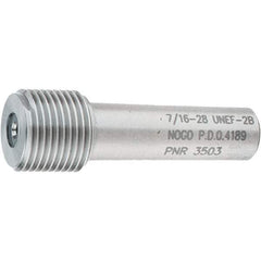 SPI - 7/16-28, Class 2B, Single End Plug Thread No Go Gage - Steel, Size 2 Handle Not Included - All Tool & Supply