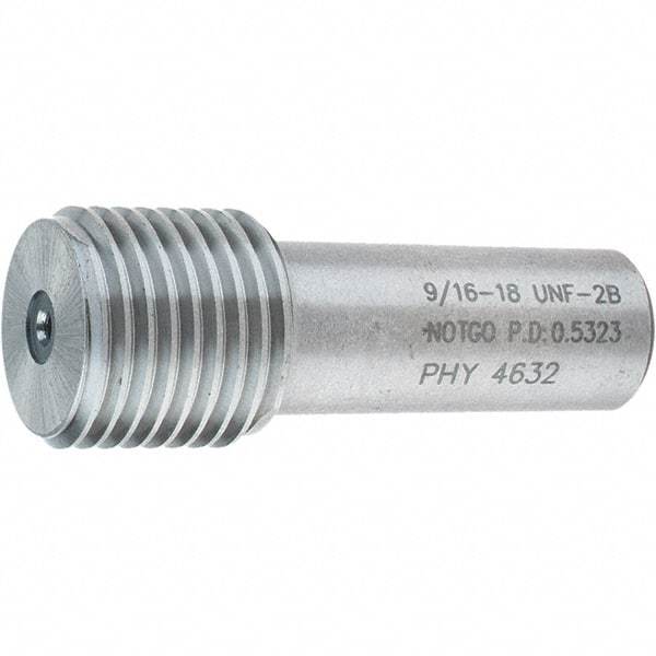 SPI - 9/16-18, Class 2B, Single End Plug Thread No Go Gage - Steel, Size 3 Handle Not Included - All Tool & Supply