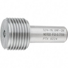 SPI - 3/4-16, Class 2B, Single End Plug Thread No Go Gage - Steel, Size 3 Handle Not Included - All Tool & Supply