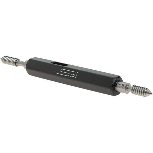 SPI - #6-32, Class 3B, Double End Plug Thread Go/No Go Gage - Steel, Size 00 Handle Included - All Tool & Supply