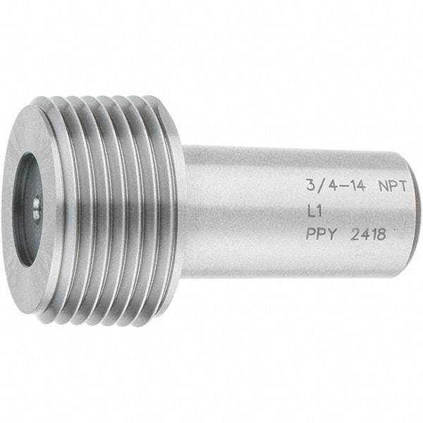 SPI - 3/4-14 Single End Tapered Plug Pipe Thread Gage - Handle Size 4, Handle Not Included, NPT-L1 Tolerance, NIST Traceability Certification Included - All Tool & Supply