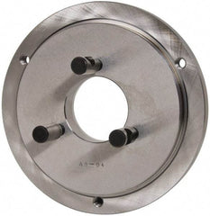 Buck Chuck Company - Adapter Back Plate for 8" Diam Self Centering Lathe Chucks - D1-4 Mount, 2.406" Through Hole Diam, 6.283mm ID, 7.87" OD, 0.714" Flange Height, Steel - All Tool & Supply