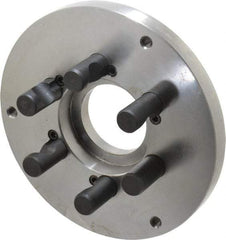 Buck Chuck Company - Adapter Back Plate for 8" Diam Self Centering Lathe Chucks - D1-5 Mount, 2.39" Through Hole Diam, 6.283mm ID, 7.87" OD, 0.794" Flange Height, Steel - All Tool & Supply