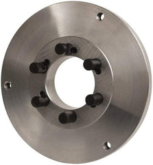 Buck Chuck Company - Adapter Back Plate for 12" Diam Self Centering Lathe Chucks - D1-6 Mount, 2" Through Hole Diam, 10.221mm ID, 12.6" OD, 0.989" Flange Height, Steel - All Tool & Supply