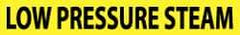 NMC - Pipe Marker with Low Pressure Steam Legend and No Graphic - 1-1/2 to 2" Pipe Outside Diam, Black on Yellow - All Tool & Supply