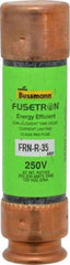 Cooper Bussmann - 125 VDC, 250 VAC, 35 Amp, Time Delay General Purpose Fuse - Fuse Holder Mount, 76.2mm OAL, 20 at DC, 200 (RMS) kA Rating, 13/16" Diam - All Tool & Supply