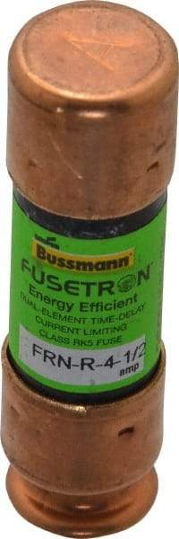 Cooper Bussmann - 125 VDC, 250 VAC, 4.5 Amp, Time Delay General Purpose Fuse - Fuse Holder Mount, 50.8mm OAL, 20 at DC, 200 (RMS) kA Rating, 9/16" Diam - All Tool & Supply