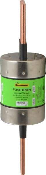 Cooper Bussmann - 250 VAC/VDC, 400 Amp, Time Delay General Purpose Fuse - Bolt-on Mount, 8-5/8" OAL, 20 at DC, 200 (RMS) kA Rating, 2-1/16" Diam - All Tool & Supply