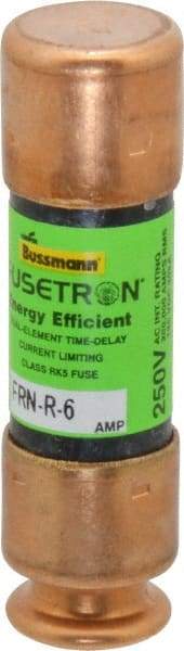 Cooper Bussmann - 125 VDC, 250 VAC, 6 Amp, Time Delay General Purpose Fuse - Fuse Holder Mount, 50.8mm OAL, 20 at DC, 200 (RMS) kA Rating, 9/16" Diam - All Tool & Supply