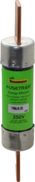 Cooper Bussmann - 250 VAC, 70 Amp, Time Delay General Purpose Fuse - Bolt-on Mount, 5-7/8" OAL, 20 at DC, 200 (RMS) kA Rating, 1-1/16" Diam - All Tool & Supply