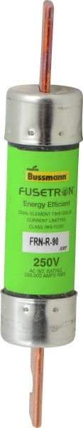 Cooper Bussmann - 250 VAC, 90 Amp, Time Delay General Purpose Fuse - Bolt-on Mount, 5-7/8" OAL, 20 at DC, 200 (RMS) kA Rating, 1-1/16" Diam - All Tool & Supply