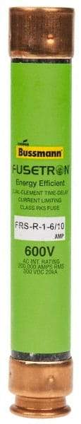 Cooper Bussmann - 300 VDC, 600 VAC, 1.6 Amp, Time Delay General Purpose Fuse - Fuse Holder Mount, 127mm OAL, 20 at DC, 200 (RMS) kA Rating, 13/16" Diam - All Tool & Supply