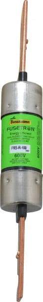 Cooper Bussmann - 300 VDC, 600 VAC, 100 Amp, Time Delay General Purpose Fuse - Bolt-on Mount, 7-7/8" OAL, 20 at DC, 200 (RMS) kA Rating, 1-5/16" Diam - All Tool & Supply