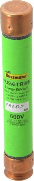 Cooper Bussmann - 300 VDC, 600 VAC, 2 Amp, Time Delay General Purpose Fuse - Fuse Holder Mount, 127mm OAL, 20 at DC, 200 (RMS) kA Rating, 13/16" Diam - All Tool & Supply